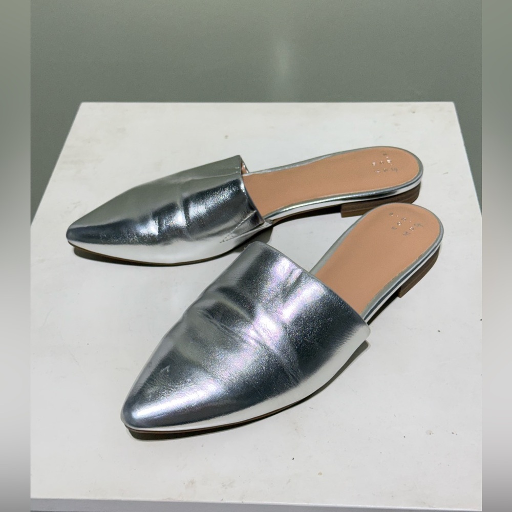 Silver Women's Mules